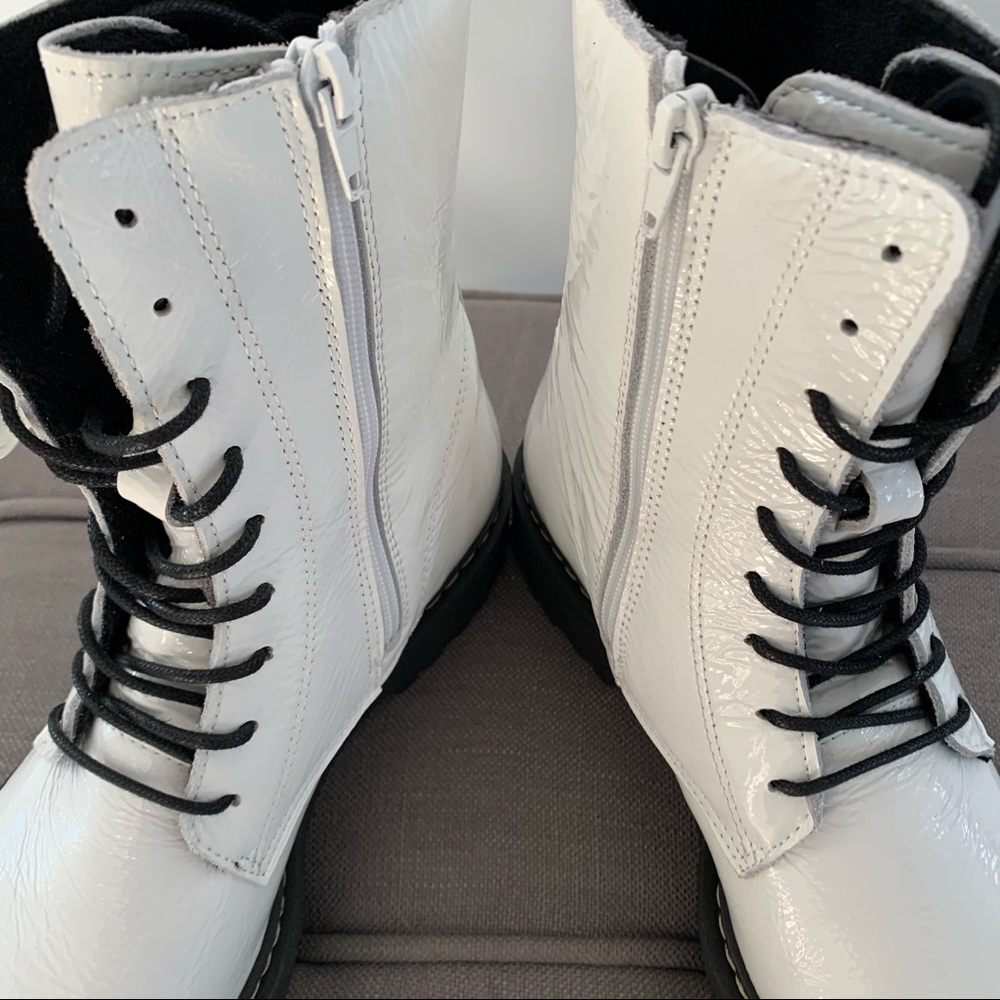 White Italian Leather Ankle Boots size 39 - Picture 8 of 11